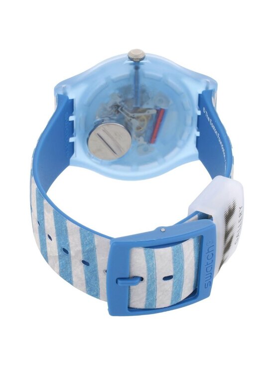NWT Swatch Bourgeois\'s Spirals Quartz Blue Dial Watch
